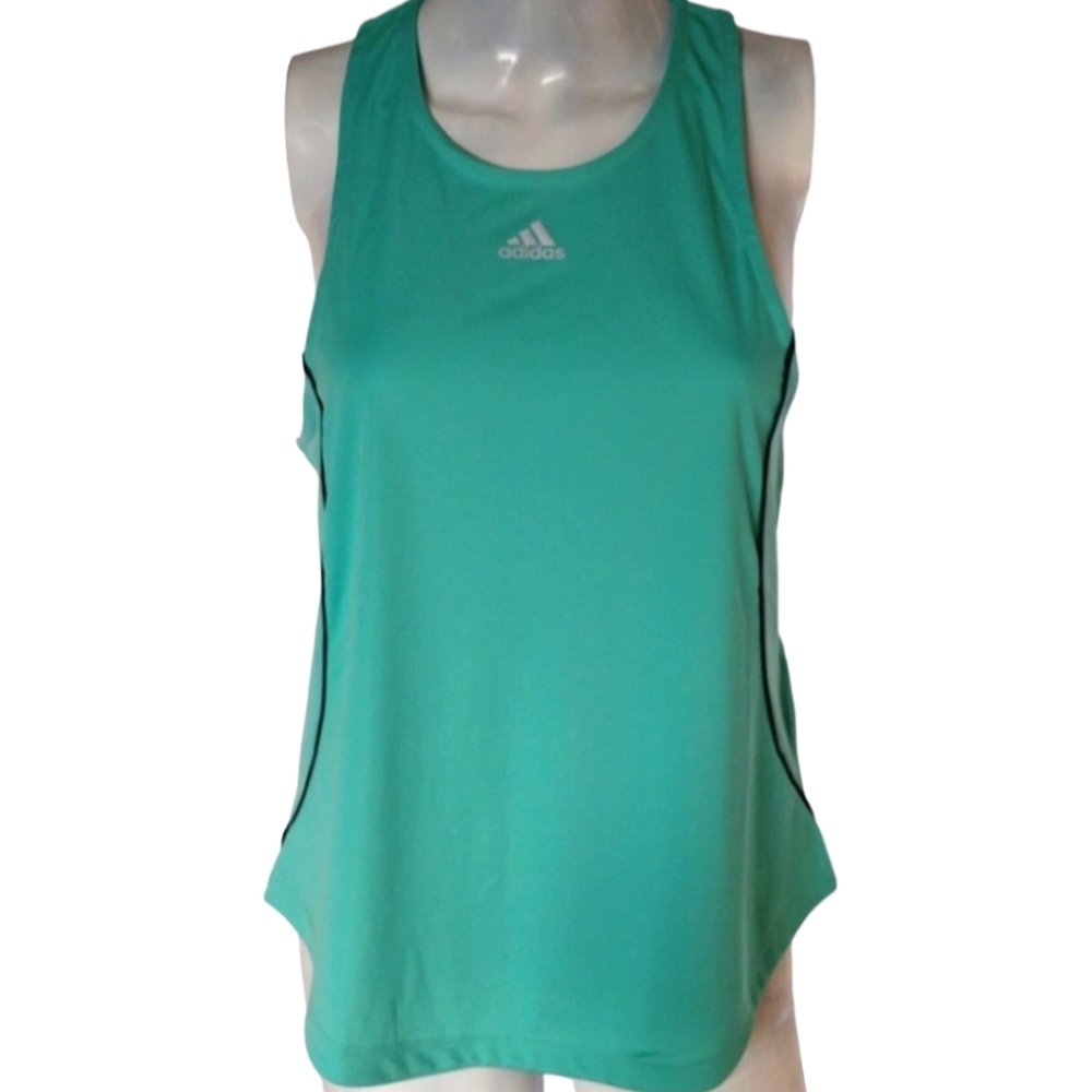 Adidas Tank‎ Top Women`s Small Training Prime Blue Aqua Sleeveless Athleisure